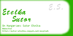 etelka sutor business card